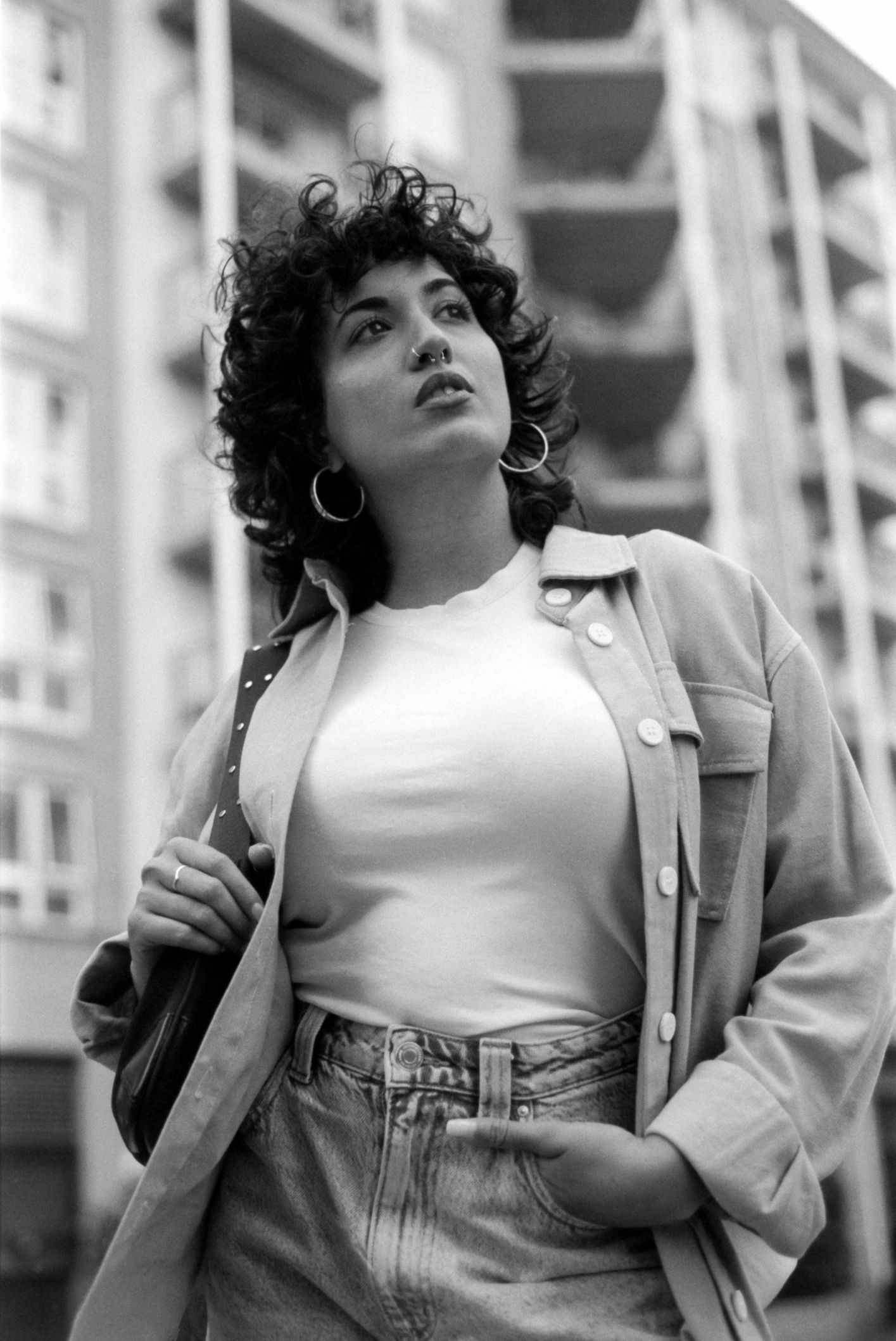 Stylish woman in an urban setting